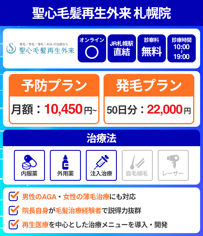 聖心毛髪再生外来 札幌院