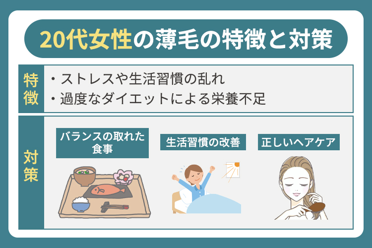 20代女性の薄毛の特徴と対策