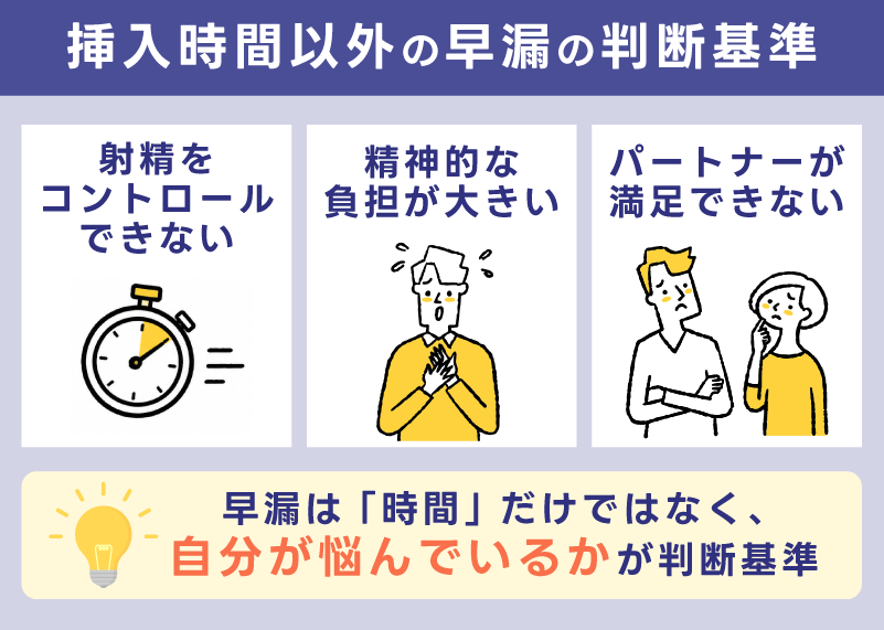挿入時間以外の早漏の判断基準