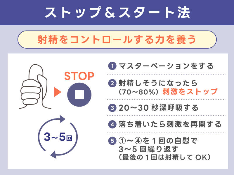 射精コントロールを練習するストップ＆スタート法