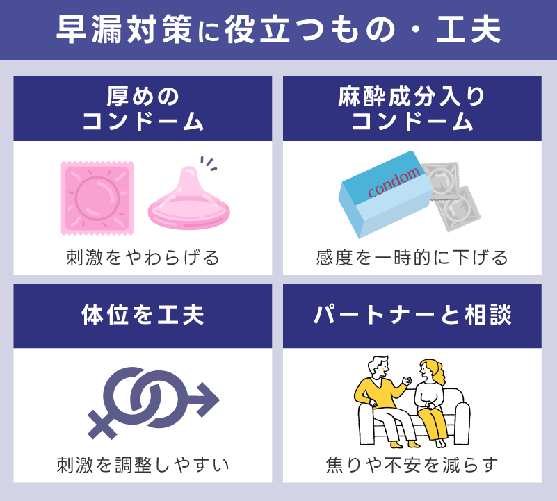 早漏対策に役立つアイテムや工夫
