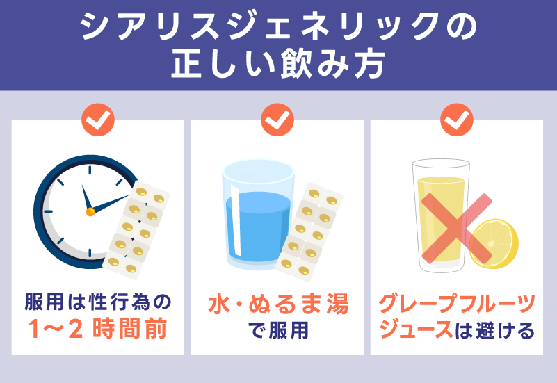 シアリス(タダラフィル)ジェネリックを安全・効果的に服用する基礎知識
