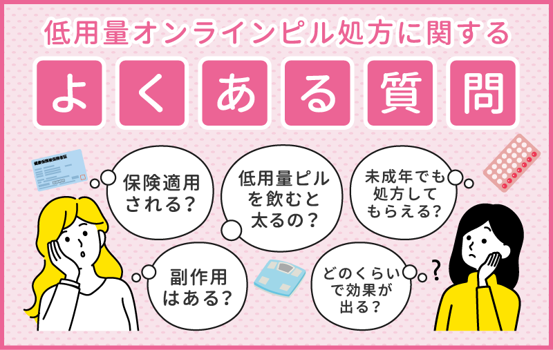 低用量オンラインピル処方に関するよくある質問