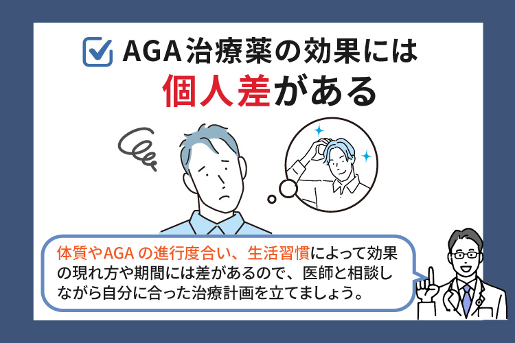 AGA治療薬の効果には個人差がある