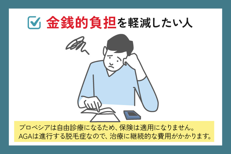 金銭的な負担を軽減したい人