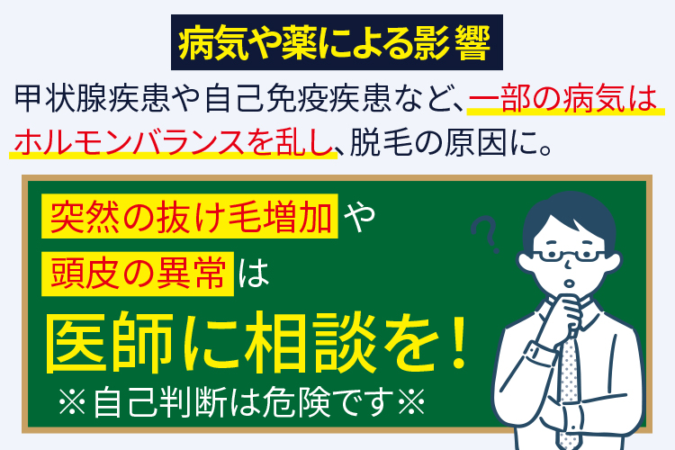 病気や薬による影響