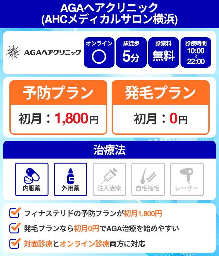 AGAヘアクリニック(AHCメディカルサロン横浜)