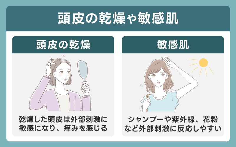 頭皮の乾燥や敏感肌