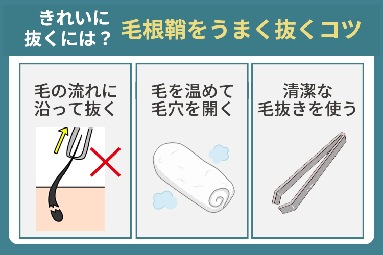 きれいに抜くには？毛根鞘をうまく抜くコツ