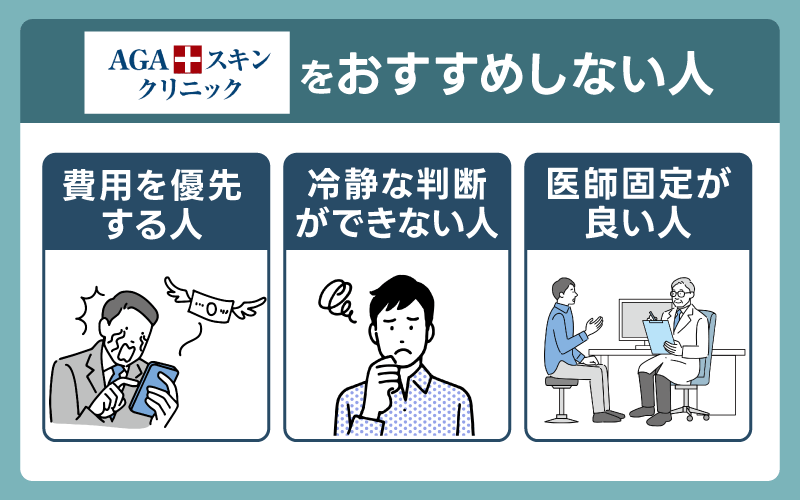 AGAスキンクリニックをおすすめしない人